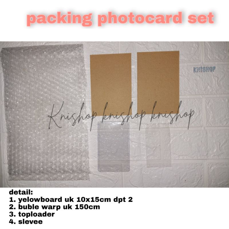 

packing set untuk photocard