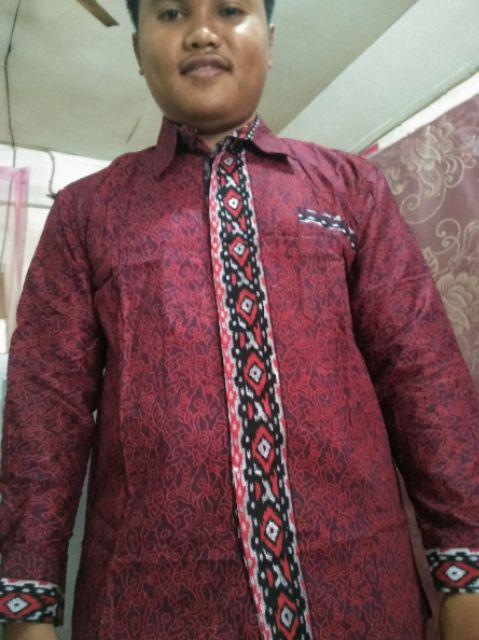 Bswart Batik Hrb026 Kenongo Hem Pendek Padi Pekalongan M L Xl Batik Pria Murah Modern Grosir