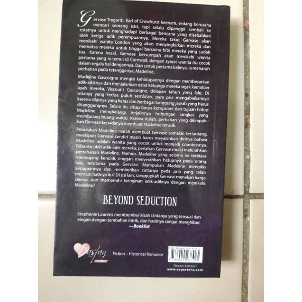 Novel Be Yond Seduction( Rayuan Sang Earl )  by Stephanie Laurens-1