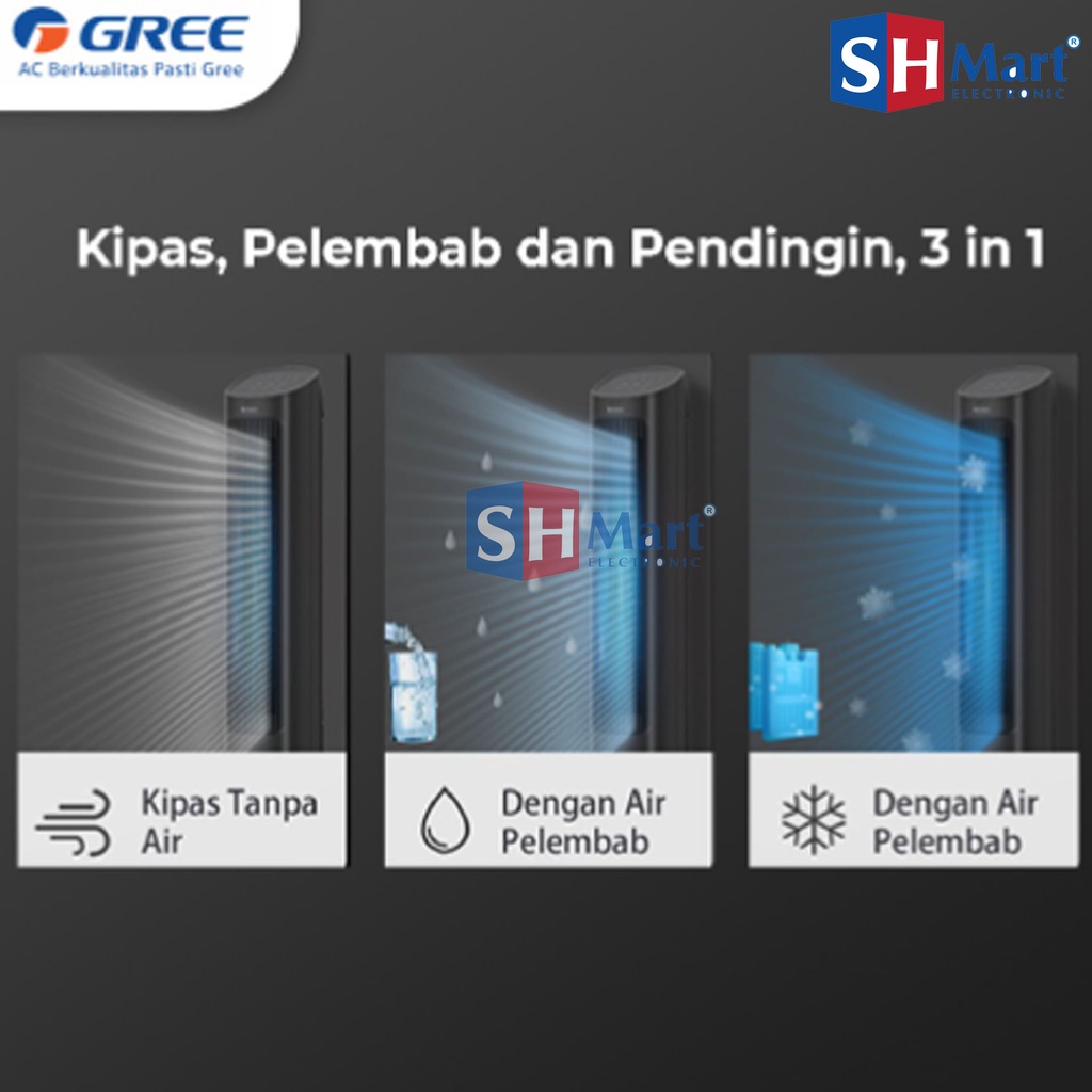 AIR COOLER GREE FLIFE PENYEJUK UDARA PORTABLE PENYEJUIK DAN HUMIDIFIER