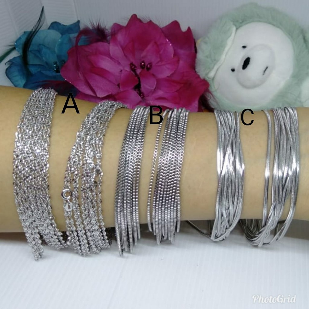 (1 LUSIN) Rantai Kalung Titanium A-C