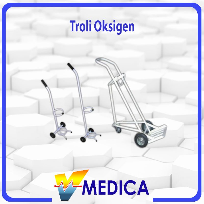 (Instant) Troli Tabung Oksigen 1kubik, 1,5kubik dan 2kubik / Troli Tabung Oksigen Kesehatan