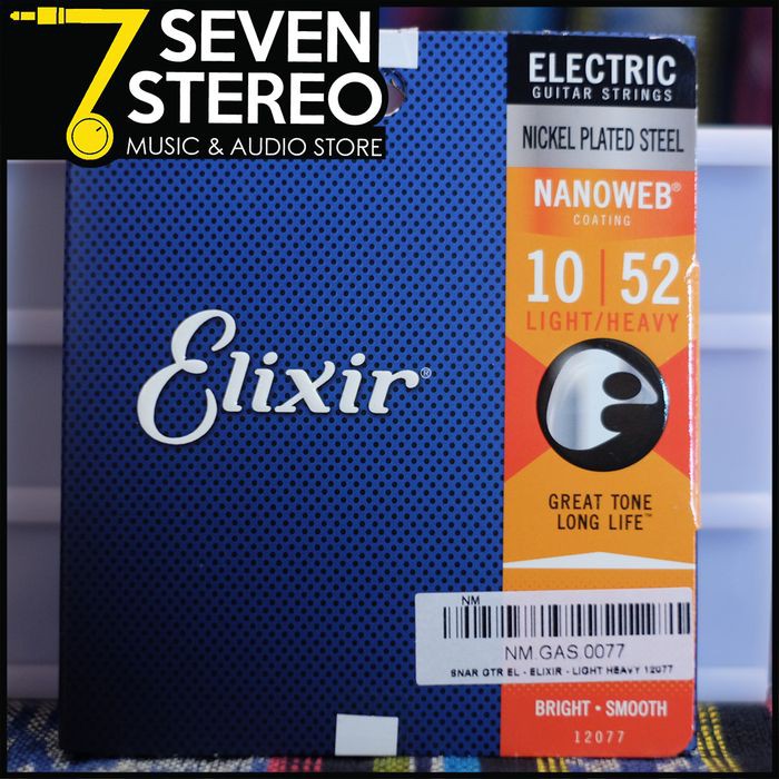 Elixir Strings 12077 Nanoweb Electric Guitar Strings - 010-052