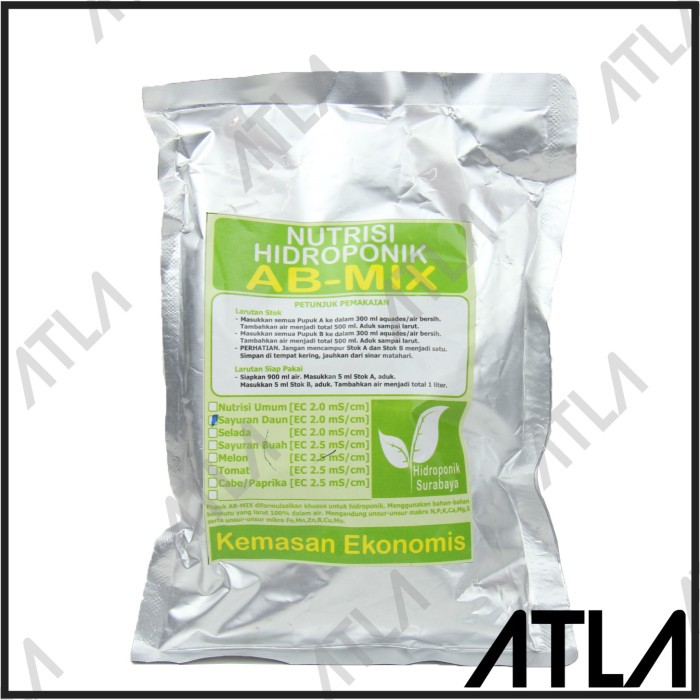 Pupuk Nutrisi Hidroponik Sayur Daun 0-5 L Ekonomis AB Mix FH007 - Ph1290