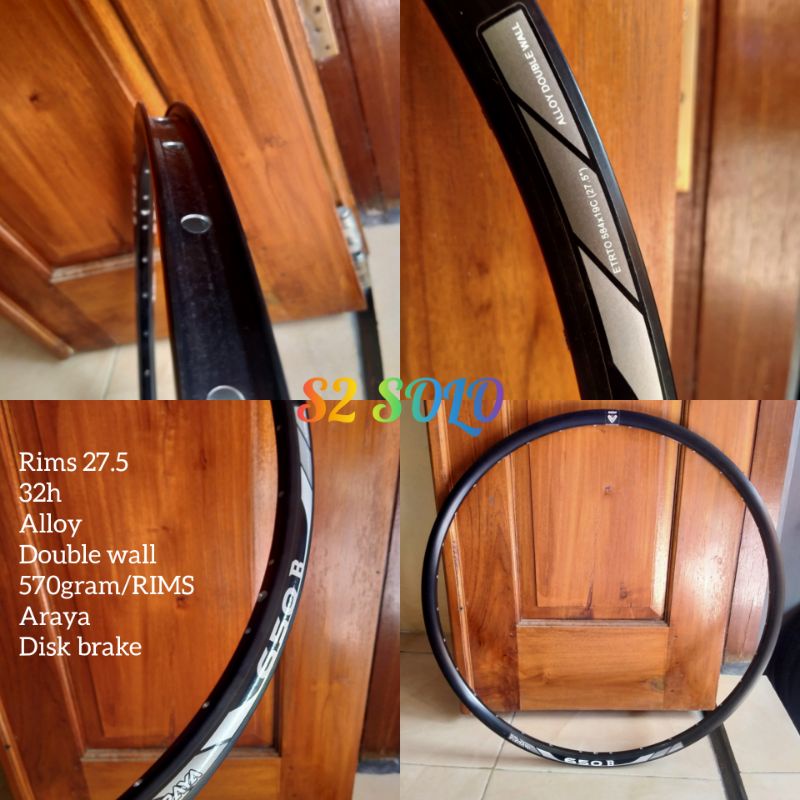 rims araya 27.5 disk brake velg sepeda MTB
