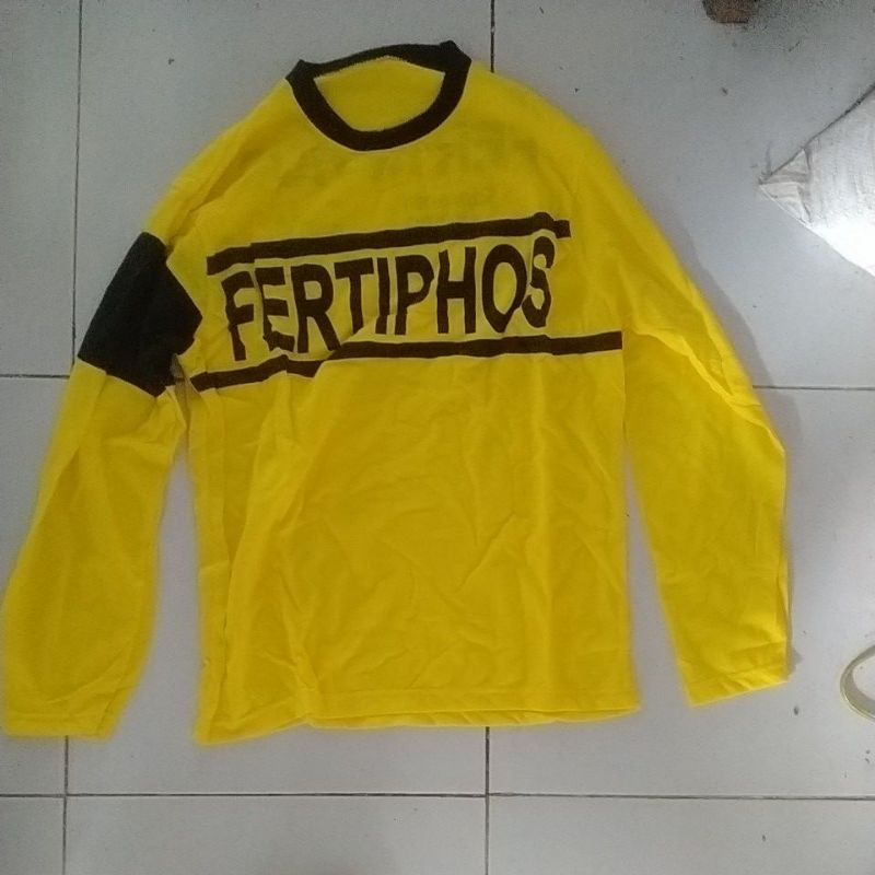 baju petani lengan panjang warna kuning