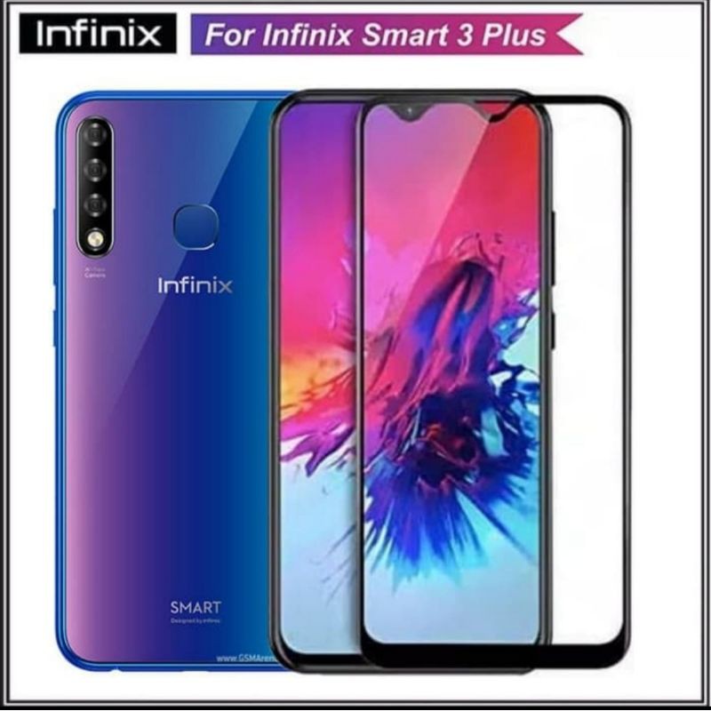 Infinix Smart 3 Plus X627 Tempered Glass Full Layar Anti Gores Kaca