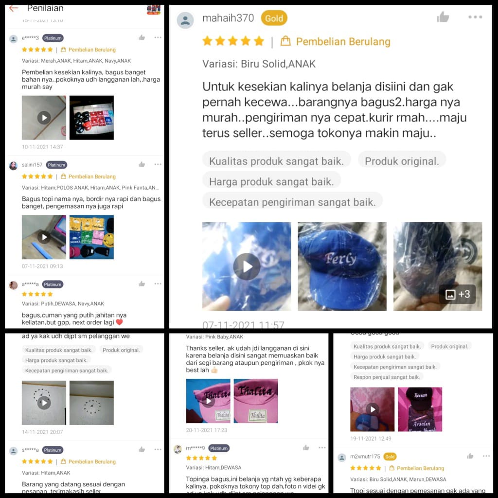 TOPI ANAK/DEWASA GRATIS BORDIR NAMA