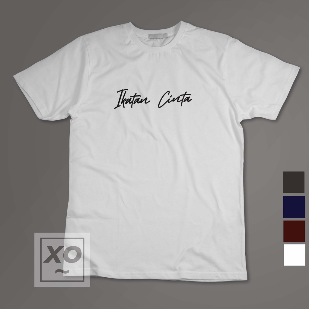 KAOS  / BAJU /T SHIRT IKATAN CINTA SIMPLE CASUAL KAOS OBLONG SENJA INDIE