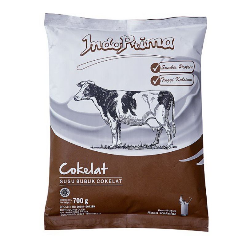 

INDOPRIMA susu penggemuk badan varian cokelat , full cream, skim kemasan 700gr