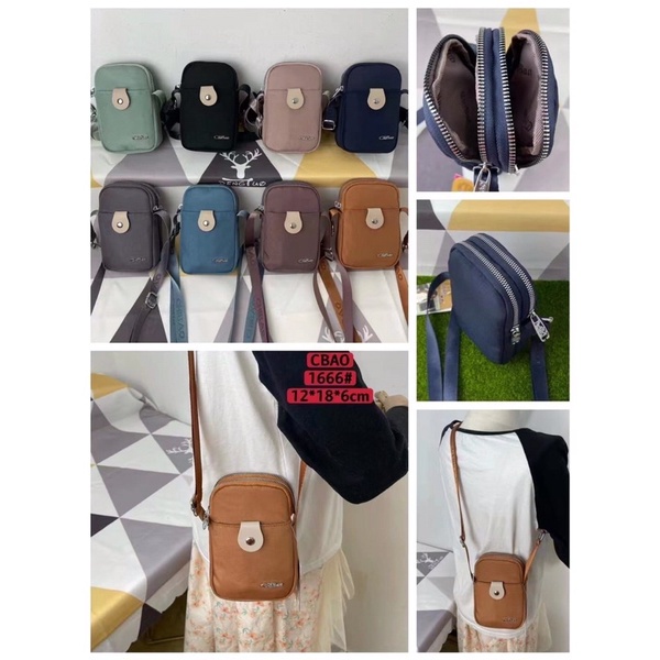 TAS SLEMPANG MINI HPO TAS SLEMPANG CHIBAO WANITA 1666 BAHAN KANVAS 2 RES