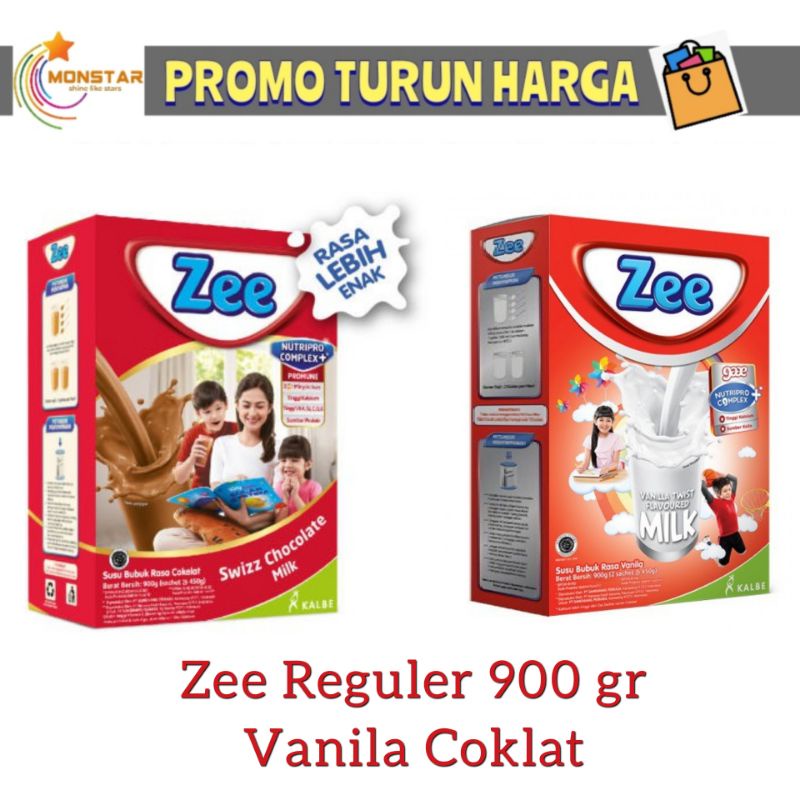 

MONSTAR - SUSU ZEE 900GR/875GR VANILA COKLAT ZEE Reguler