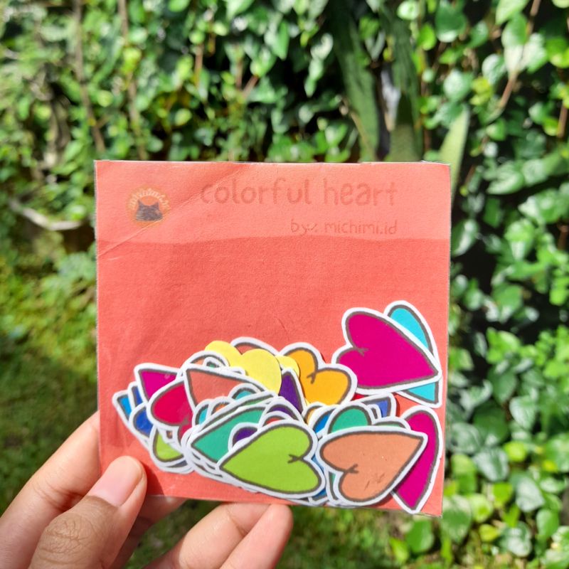 

Colorful Hearts Glossy Deco Stickers