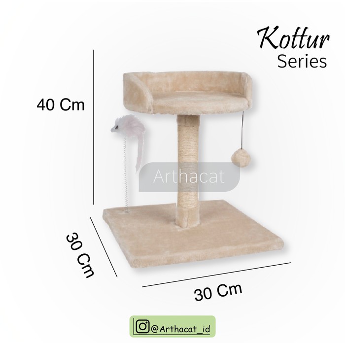 Cat Tree Kottur Beige - Rumah Kucing Arthacat