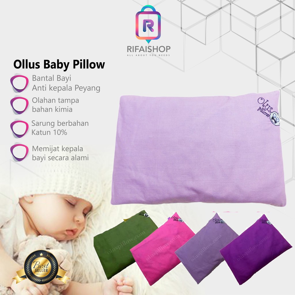 Olus Pillow Baby Bantal Olus Anti Kepala Peyang untuk Kesehatan Bayi