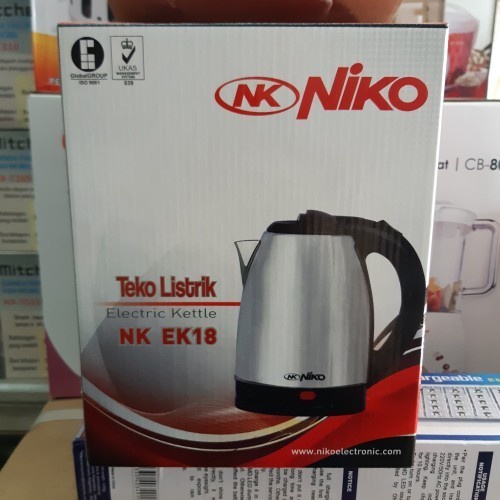 Teko Listrik Pemanas Air Kettle Electric 1,8 Liter Niko NK-EK18 Stainless