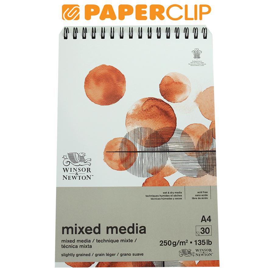 

PAPER PAD WINSOR & NEWTON MIXED MEDIA WIRE BOUND A4 6694002