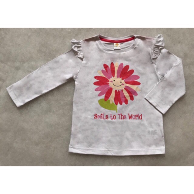  Kaos  Anak  LITTLE  M Smile To The World Shopee Indonesia