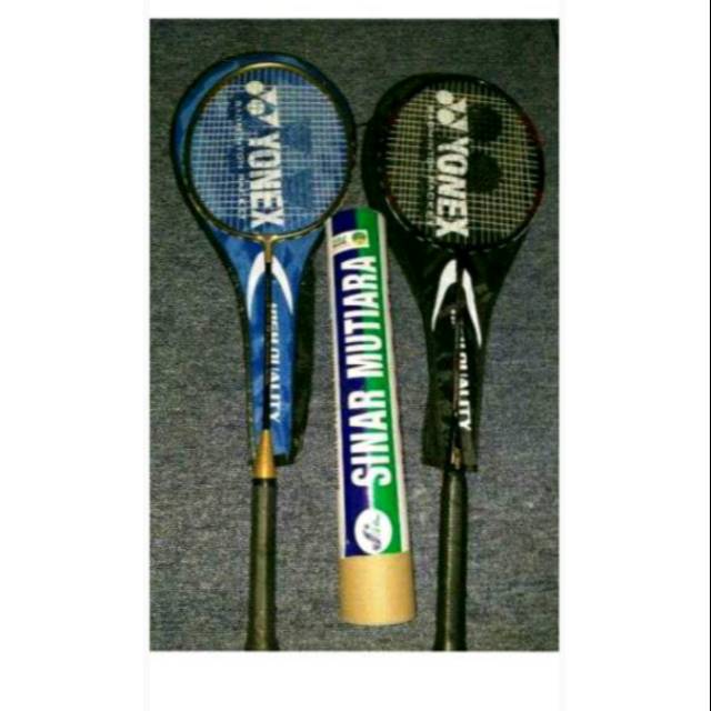 1 set Raket badminton yonex+ kok badminton