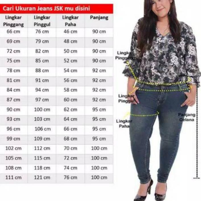 「Hyper Mall GV2」 JUMBO BIG SIZE Celana Jeans panjang Wanita Skinny Denim Stretch Cewek JSK JEANS ..