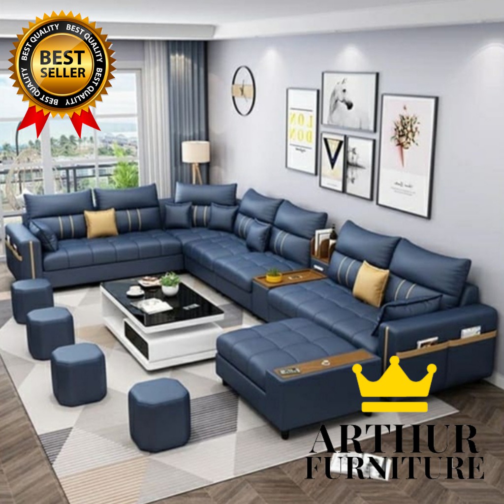 Jual SOFA KULIT MINIMALIS / SOFA KULIT RUANG TAMU / SOFA KULIT MODERN