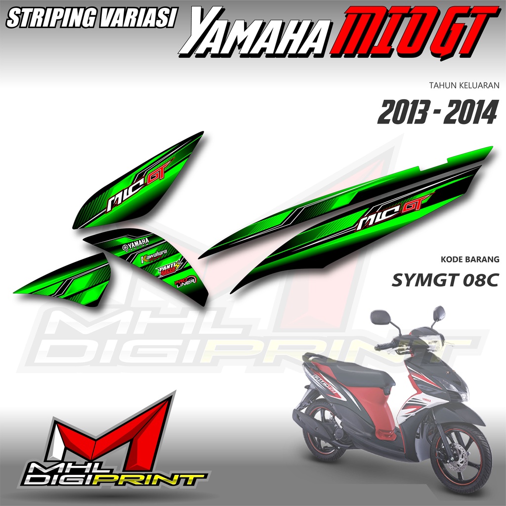 STRIPING VARIASI YAMAHA MIO GT - STIKER VARIASI MIO GT - SYMGT 08