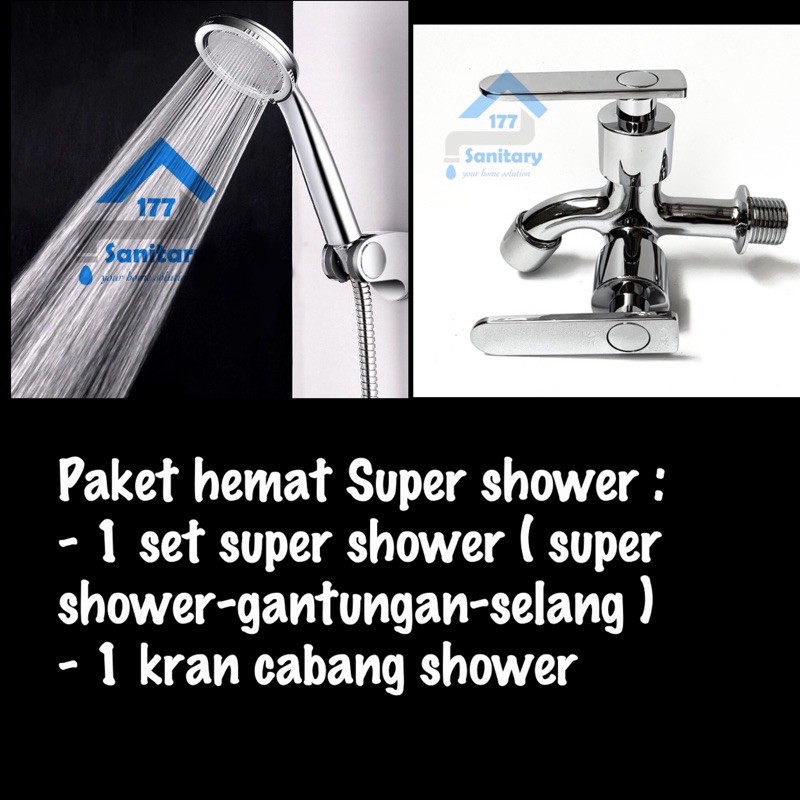 termurah Paket Super Shower Hemat Air Murah 9959FF- HandShower Tekanan Turbo Semprotan Hand shower