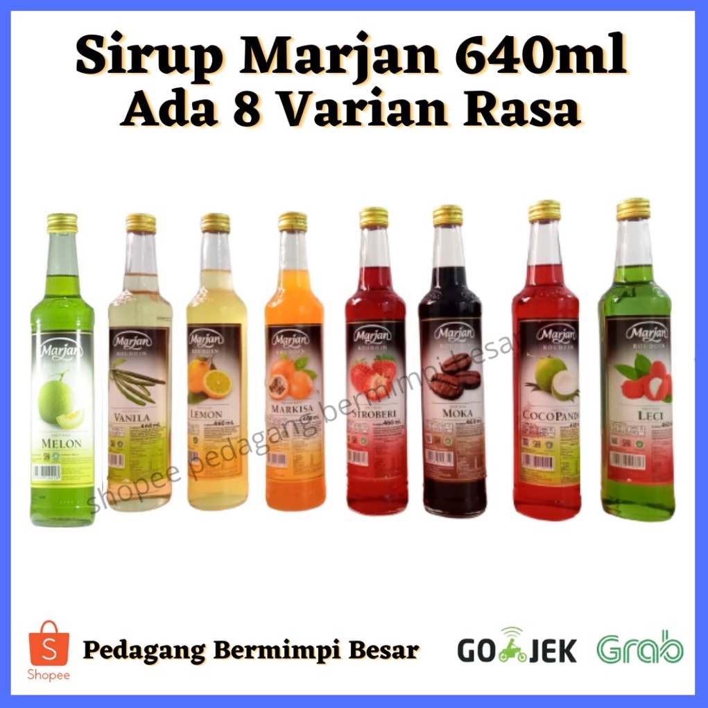 Sirup Marjan/ Sirup Marjan 460ml/  ada 8 Varian Rasa/ Marjan/ Marjan Sirup