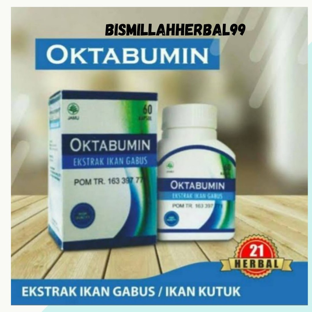 HERBAL99 - OKTABUMIN EKSTRAK IKAN GABUS | Kapsul Ikan Gabus | Kapsul Kutuk | Minyak Ikan Gabus