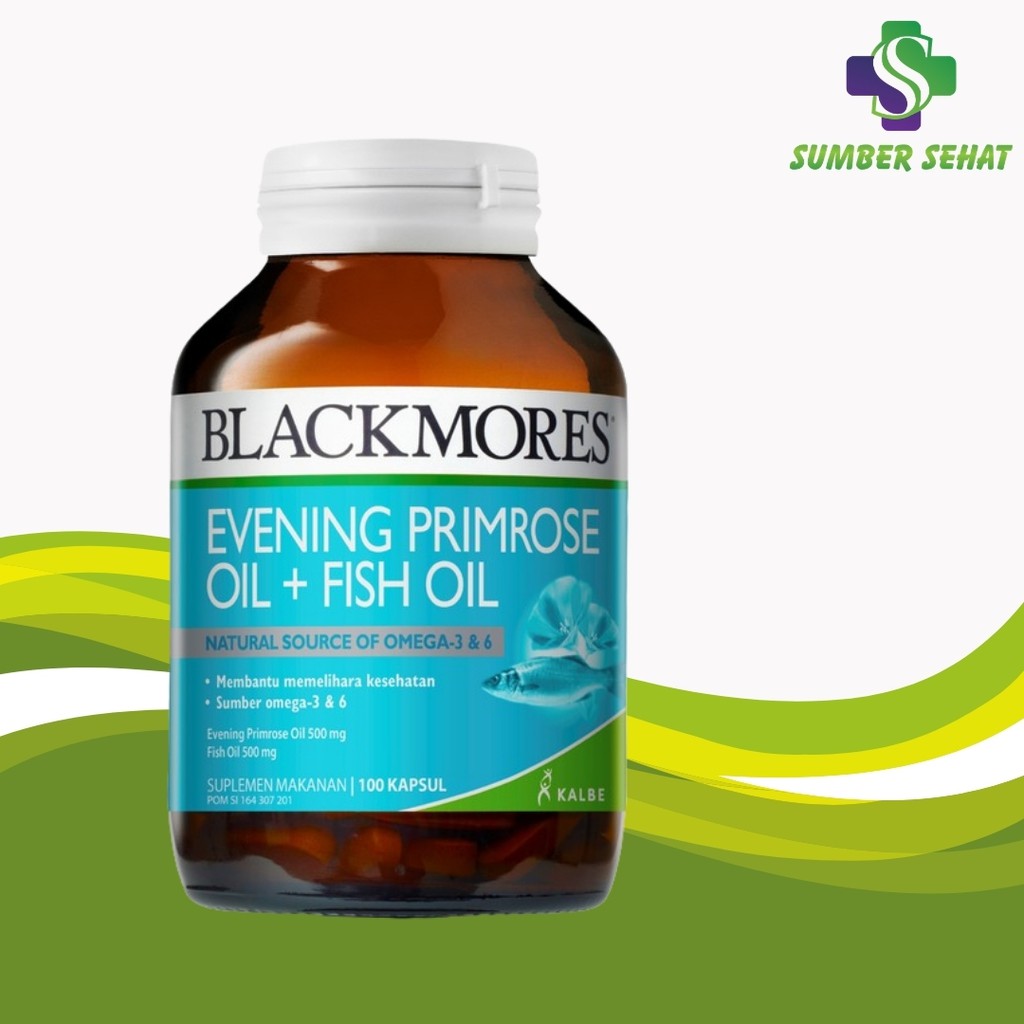 BLACKMORES EVENING PRIMROSE OIL + FISH OIL BOTOL 100 KAPSUL