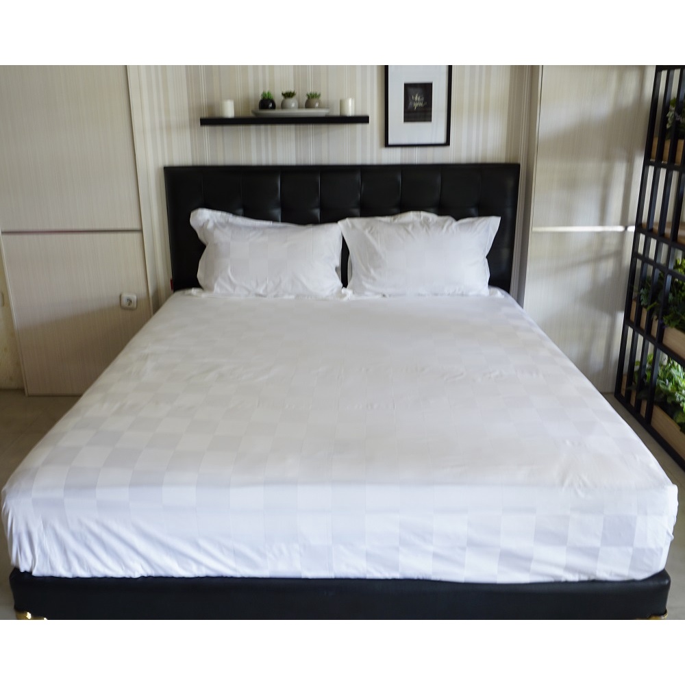 Idola Style Lavender Sprei Hotel Dobby Cotton Kotak 9cm Premium