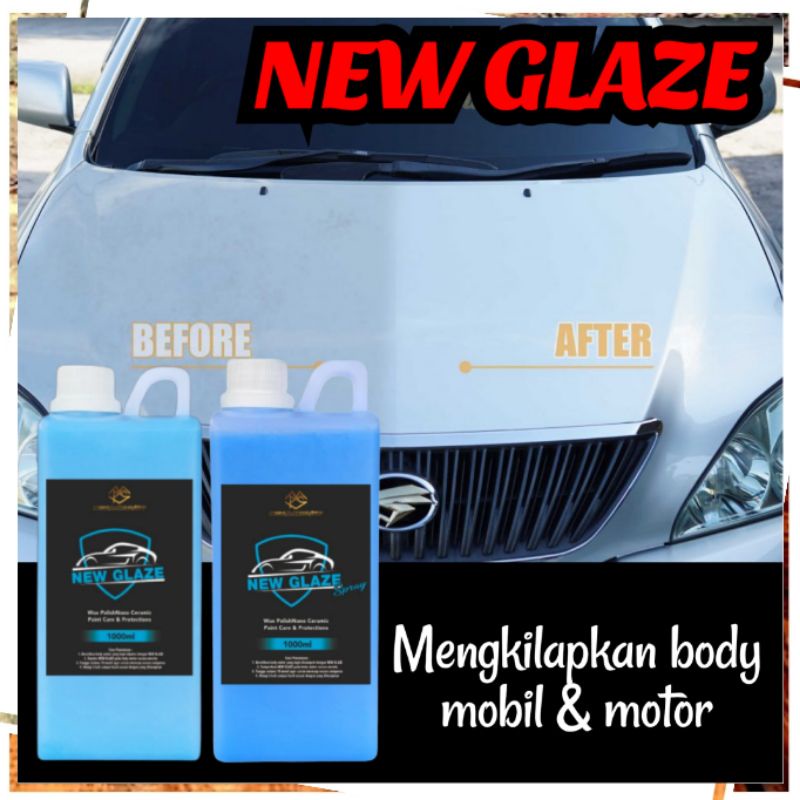 NEW GLAZE Pengkilap body motor dan mobil 1liter