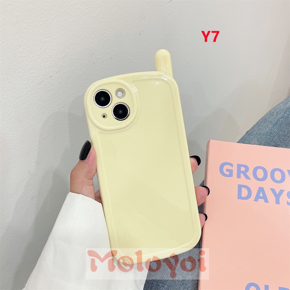 Soft Case TPU Glossy Warna Permen Macaron Vintage Untuk iPhone 13 11 12 Pro Max 11 Pro Max 13Pro Max