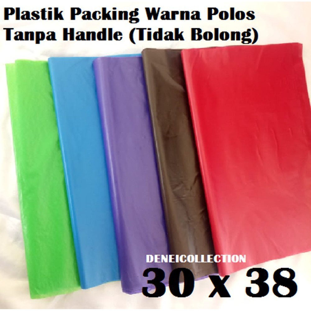 

OTD PLASTIK PACKING POND WARNA 30 X 38 CM ISI 50 LEMBAR BUNGKUS ONLINE SHOP TANPA HANDLE OT DESIGN