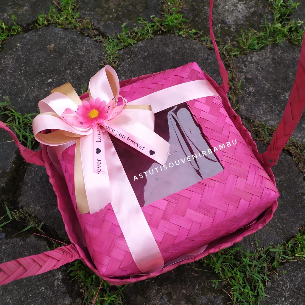 [ NEW VALENTINE SERIES ] BESEK JINJING MIKA WARNA SPESIAL VALENTINE / kotak nasi / packaging makan