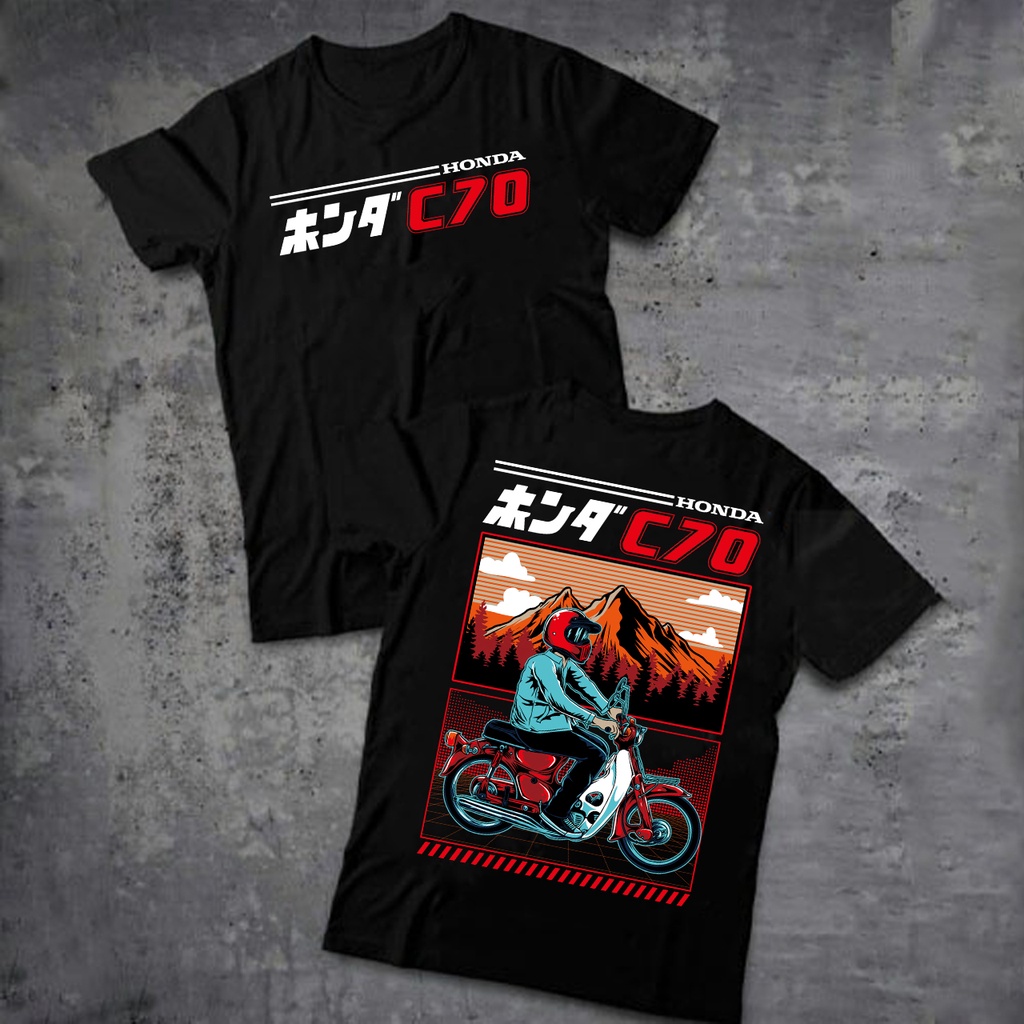 kaos honda c70 / kaos motor honda c70 / baju honda c70 / baju motor honda c70 / kaos motor klasik / 