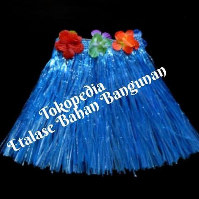 Rok Mini Hawai Rok Rumbai Hawaii Rok Penari Hula Kostum Hawai Pantai S13 Terbaru