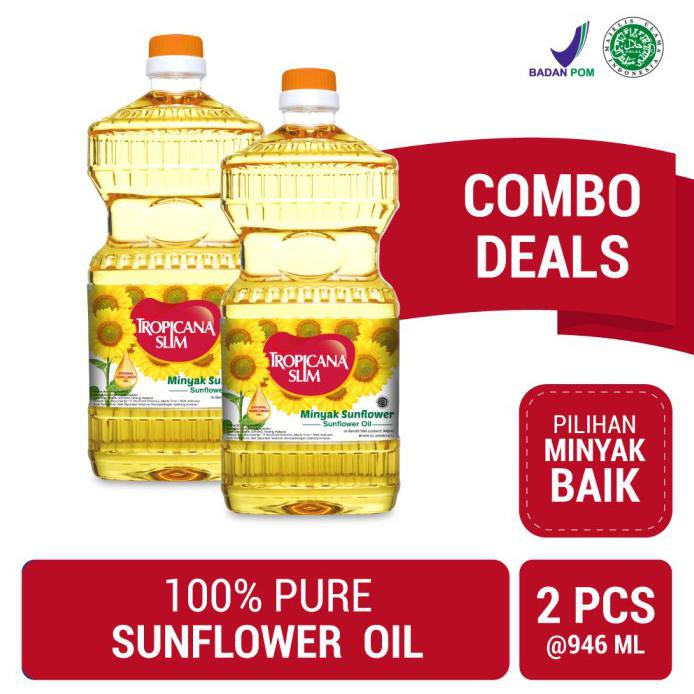 

TWIN PACK: TROPICANA SLIM SUNFLOWER OIL 946ML (BOTOL)
