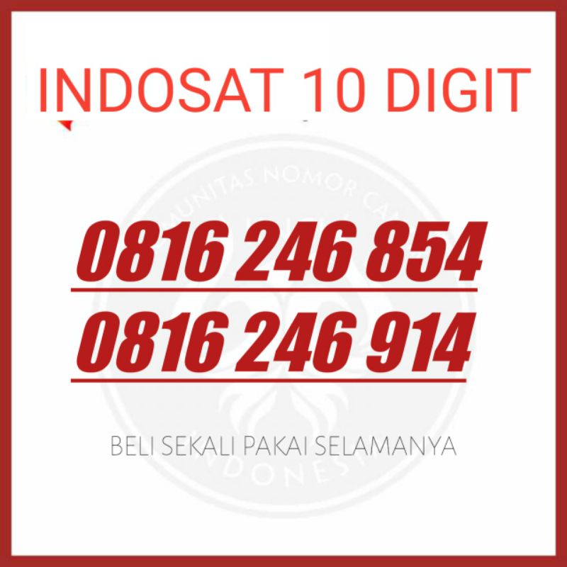 NOMOR CANTIK INDOSAT 10 DIGIT 4G LTE MURAH NOMER PERDANA OOREDO