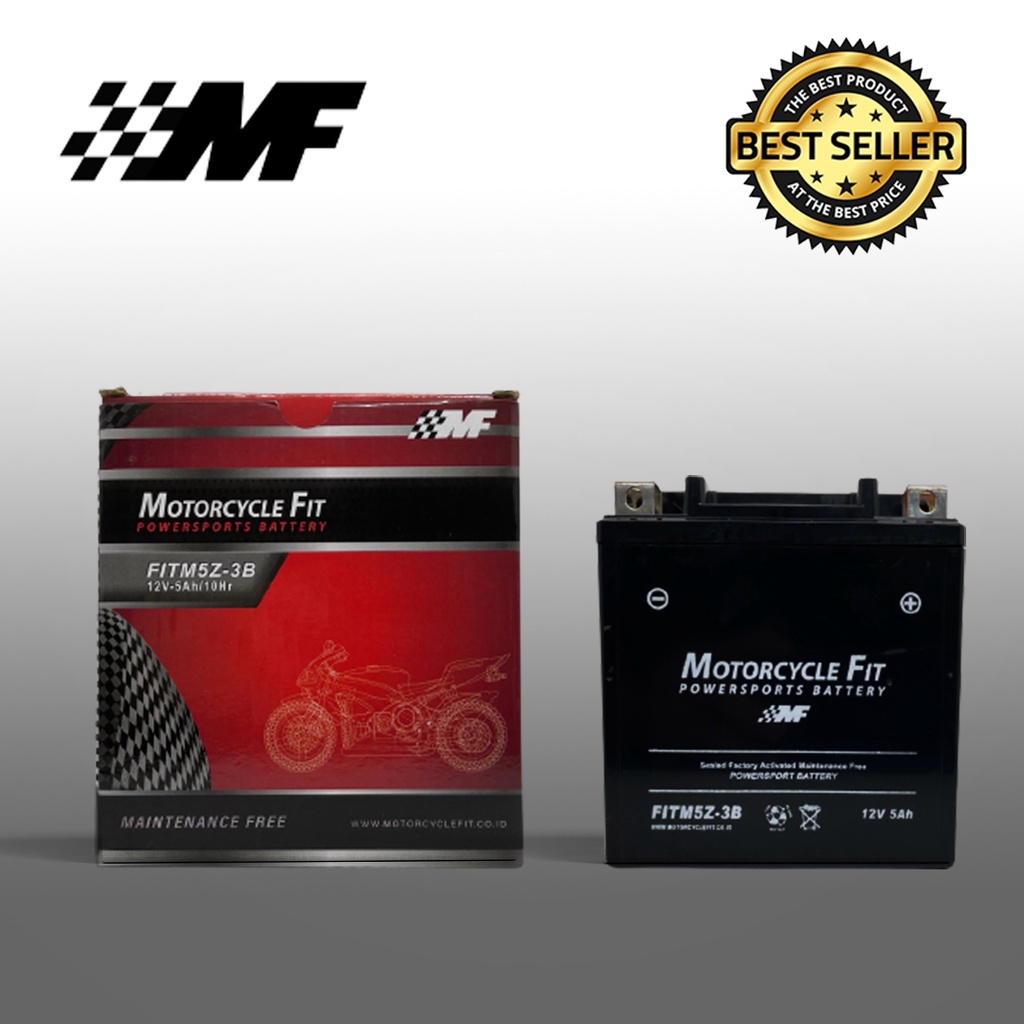 Aki Kering Mf Gm5z 3b Accu Motor Aki Motor Aki 12v 7Ah Aki Bagus Berkualitas Aki kering
