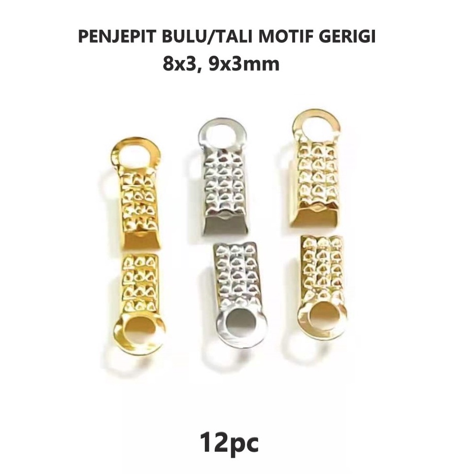 Penjepit Bulu/Tali Motif Gerigi Harga/12pc