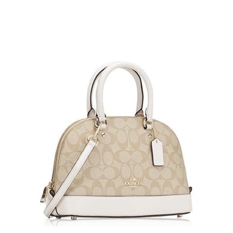 COACH SIERRA SIGNATURE MINI SATCHEL CHALK