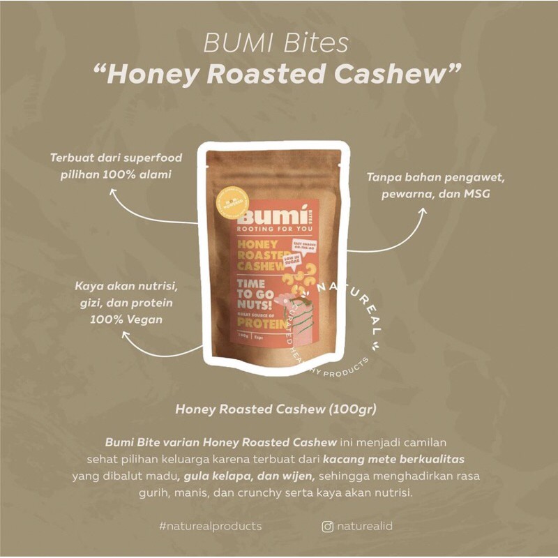 

Cashew honey roasted by Bumi Bites