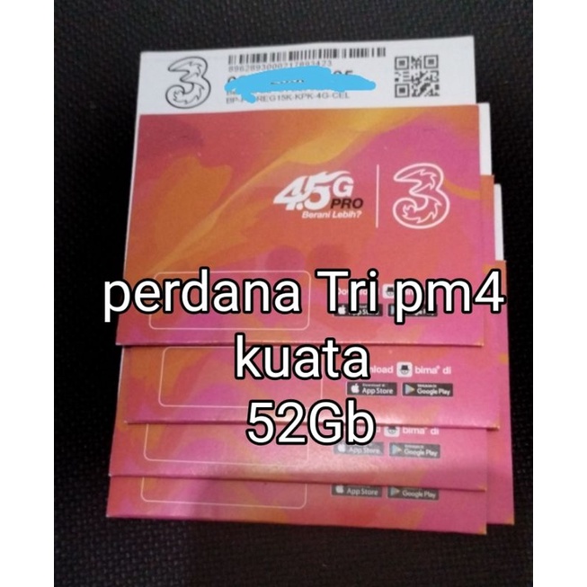 PERDANA DATA INTERNET TRI PM4 52 GB