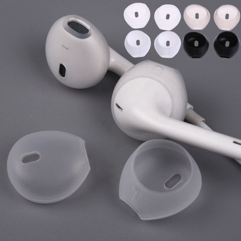 1per4pasang Earbud Eartip Bahan Silikon Tutup Telinga Anti Hilang Untuk Earphone