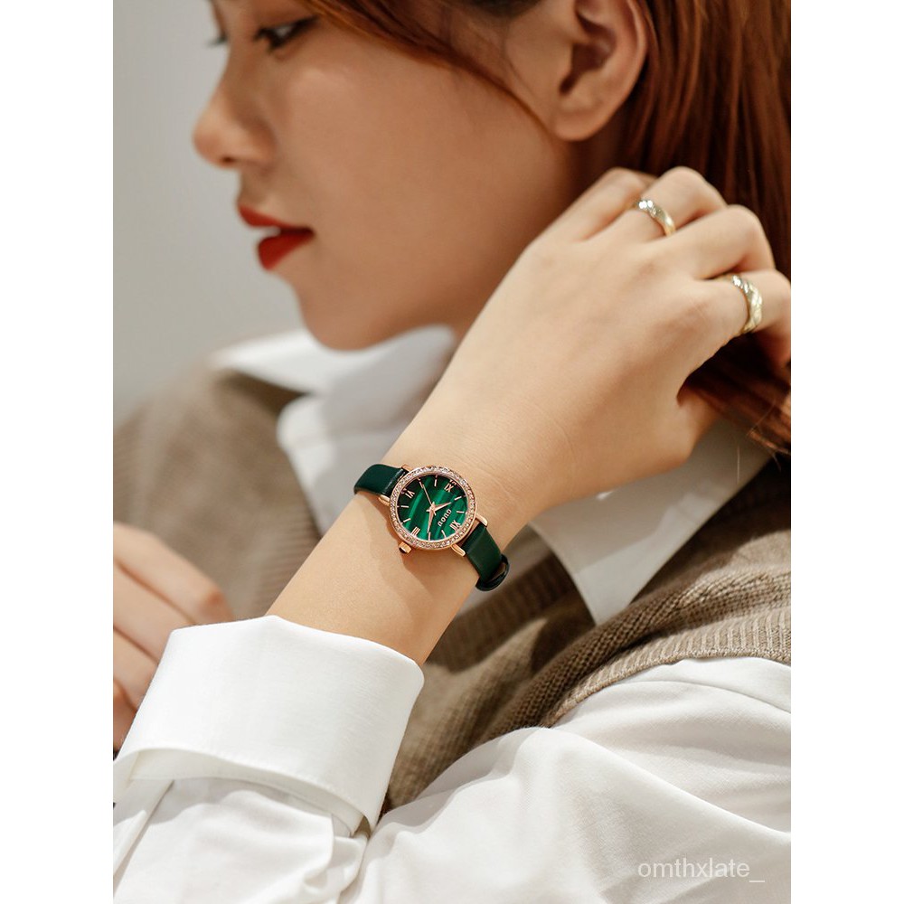 【Factory Outlet】【Pengiriman Bebas】GUOUAsli Wanita Niche Musim Panas High-Grade Cold Gaya Merek Terkenal2021Baru Wanita Watch qZMf