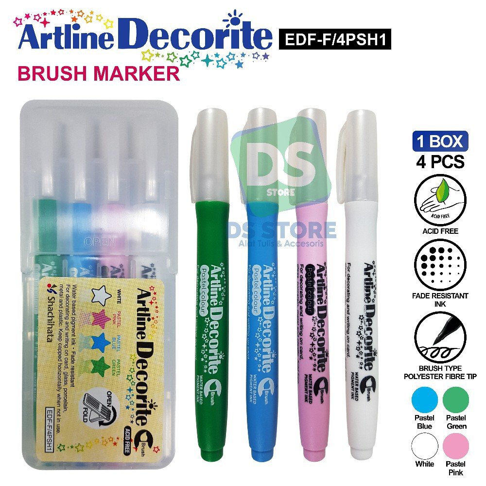

Decorite Marker Brush / Drawing Art Isi 4 EDF-F Warna ARTLINE
