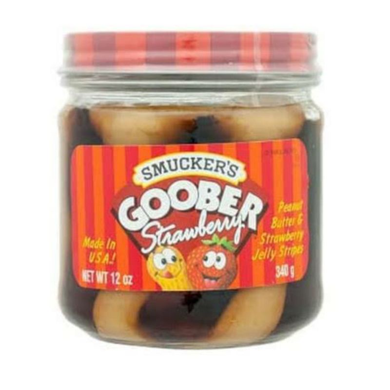 

Smuckers goober strawberry selai kacang dan jelly rasa strawberry 340gr