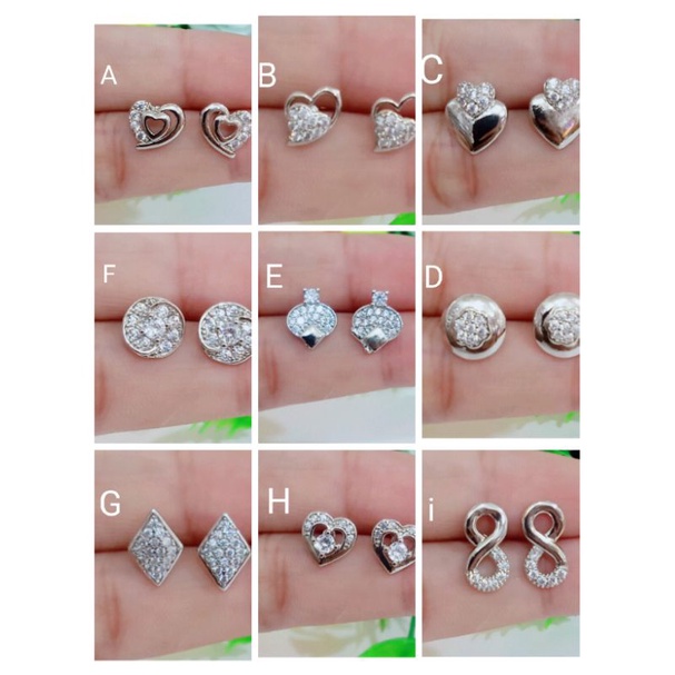 MXi084. Anting tusuk xuping wanita lapis emas putih silver dgn mata zircon