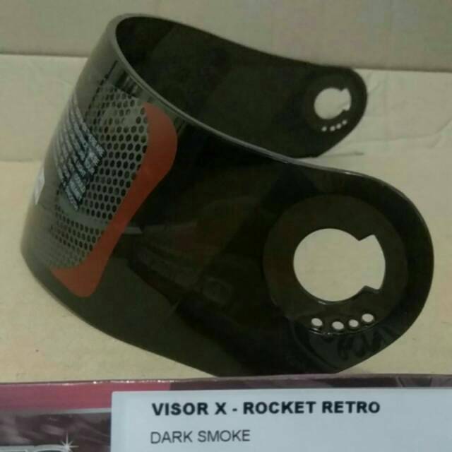 Kaca Semi FLAT Helm Kyt X Rocket Dark Smoke Visor Kyt Rocket Original